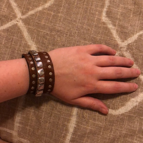 UNOde50 “Tainted” Fur & Silver Studded Bracelet - Picture 4 of 4